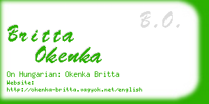 britta okenka business card